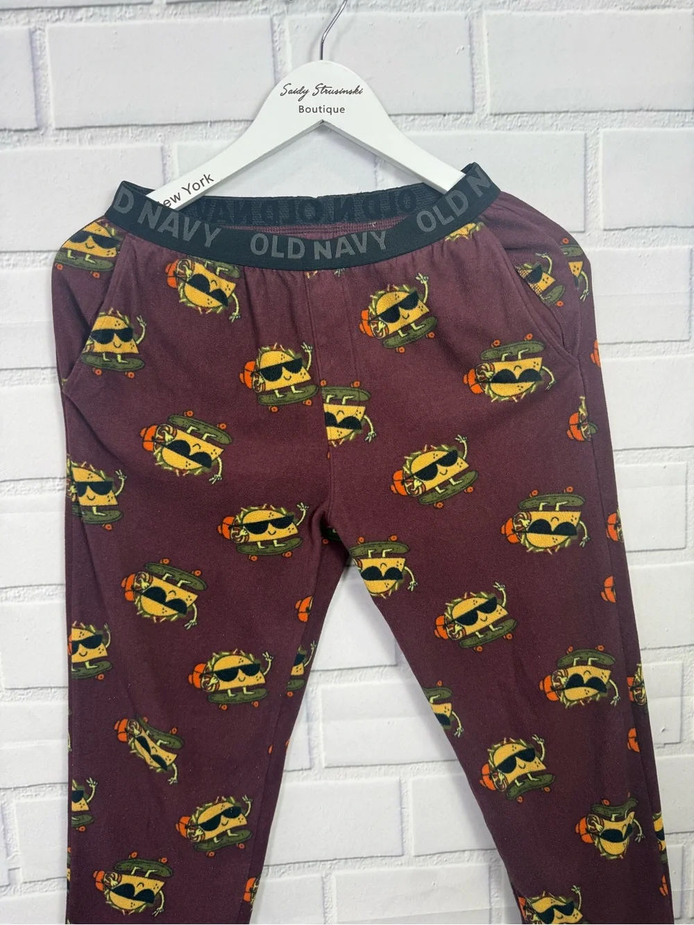 Old Navy Boys Taco Print Pajama Jogger Pants Size XL (14-16) Soft Sleepwear